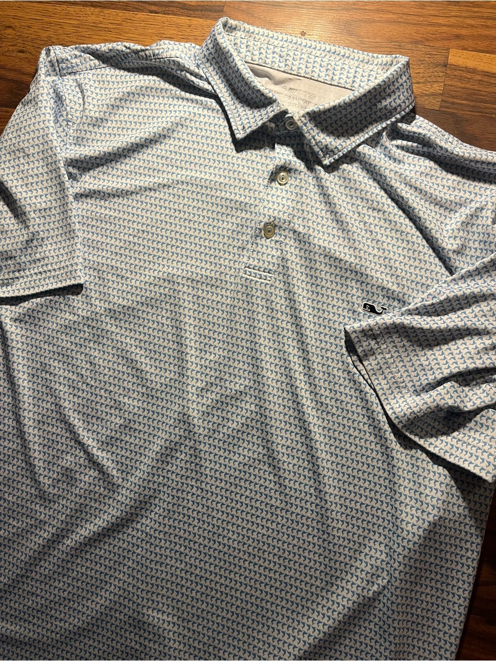 Vineyard Vines OTG Light Blue Marlin Pattern Men’s Polo XL